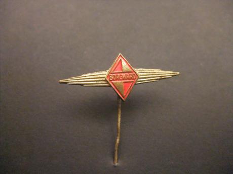 Borgward Duits automerk logo ( rood-goudkleur)